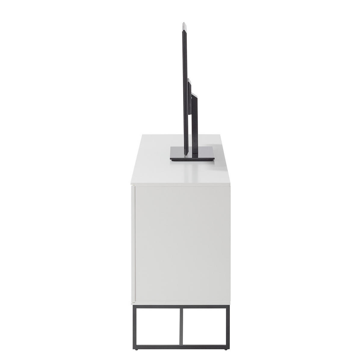 TV-LOWBOARD - Schwarz/Weiß, Holzwerkstoff (165/67/40cm) - home24