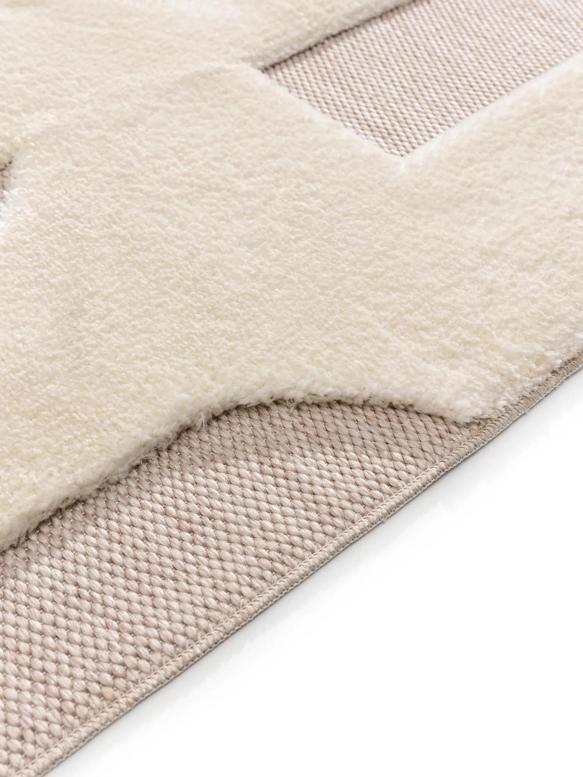 TEPPICH Elanie 120/170 cm - Beige/Creme, Kunststoff (120/170cm) - benuta Pop