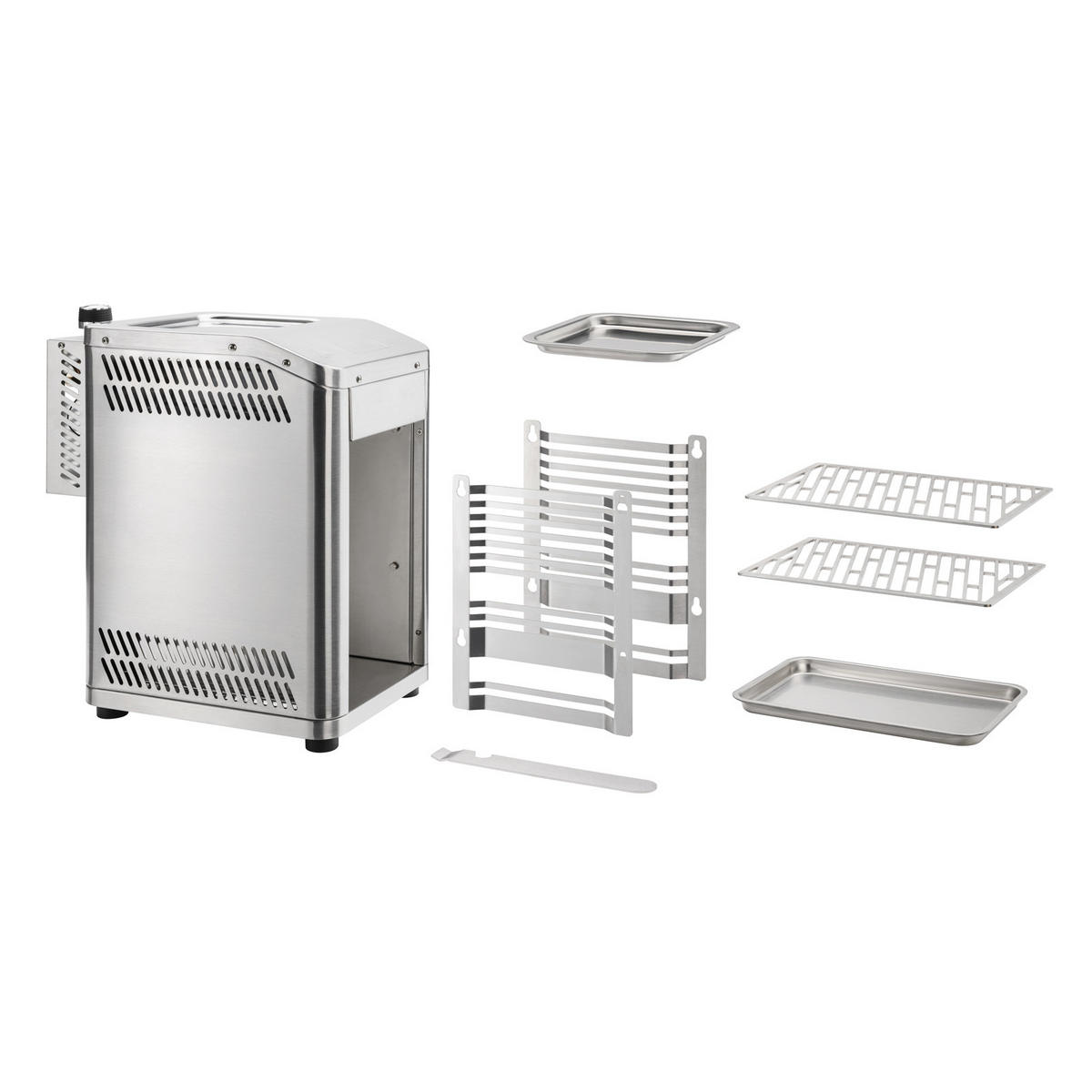 OBERHITZEGRILL Pro - Silberfarben, Metall (22/41/53.5cm) - TAINO