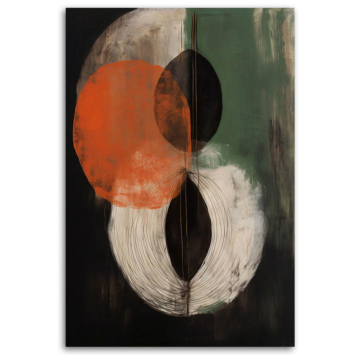 KUNSTDRUCK Grün 70/100 cm - Grün, Textil (70/100cm) - KUNSTLOFT