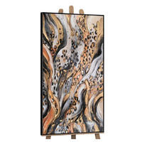 GEMÄLDE Wilde Energie II Schattenfugenrahmen Schwarz 200x100 cm - Schwarz, Holz (200/100cm) - YS-art gallery