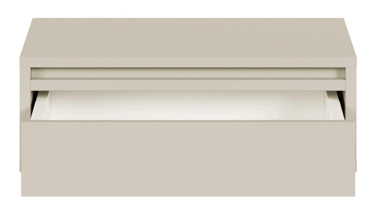 NACHTISCH Evo Greige, 50 cm - Taupe, Holzwerkstoff (50/17/34cm) - Selsey