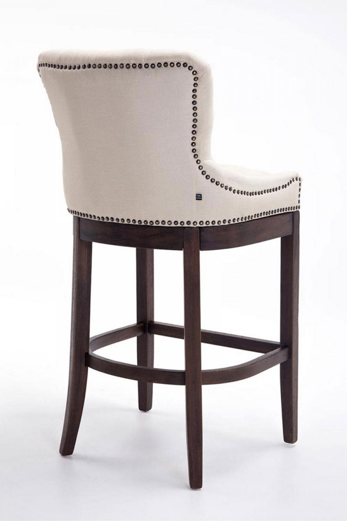 BARHOCKER 2er Set Stoff Creme - Creme, Holz/Textil (55/109/57cm) - CLP