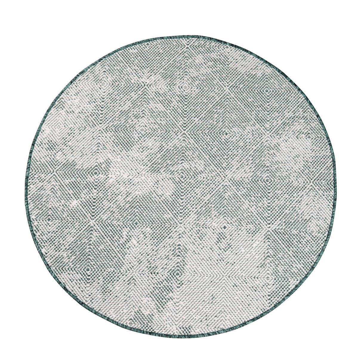 OUTDOOR-TEPPICH DuoRug 5845 Grün 120x120 cm - Grün, Textil (120/120cm) - carpet city