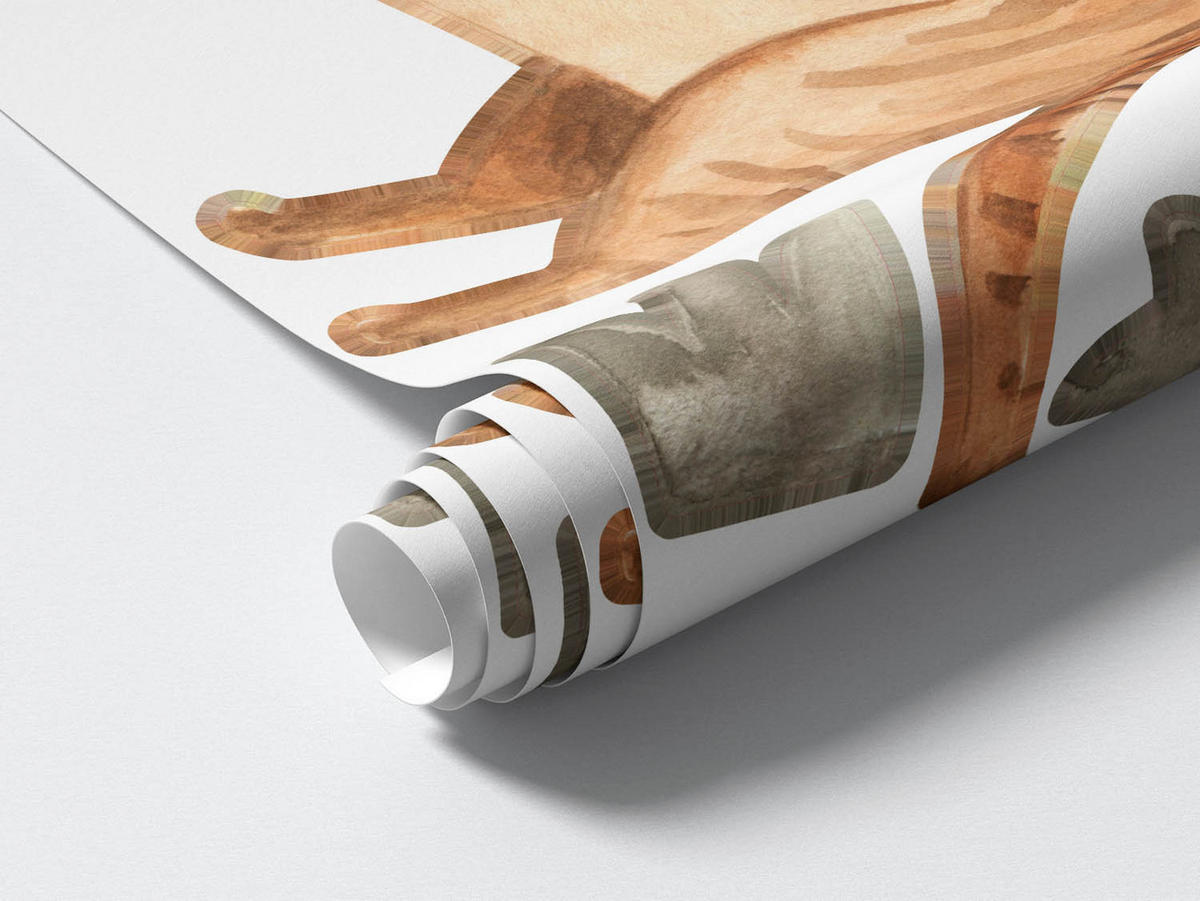 WANDAUFKLEBER 130x218cm - Tierische Natur - Multicolor, Kunststoff (130/218/0.1cm) - Wallfluent