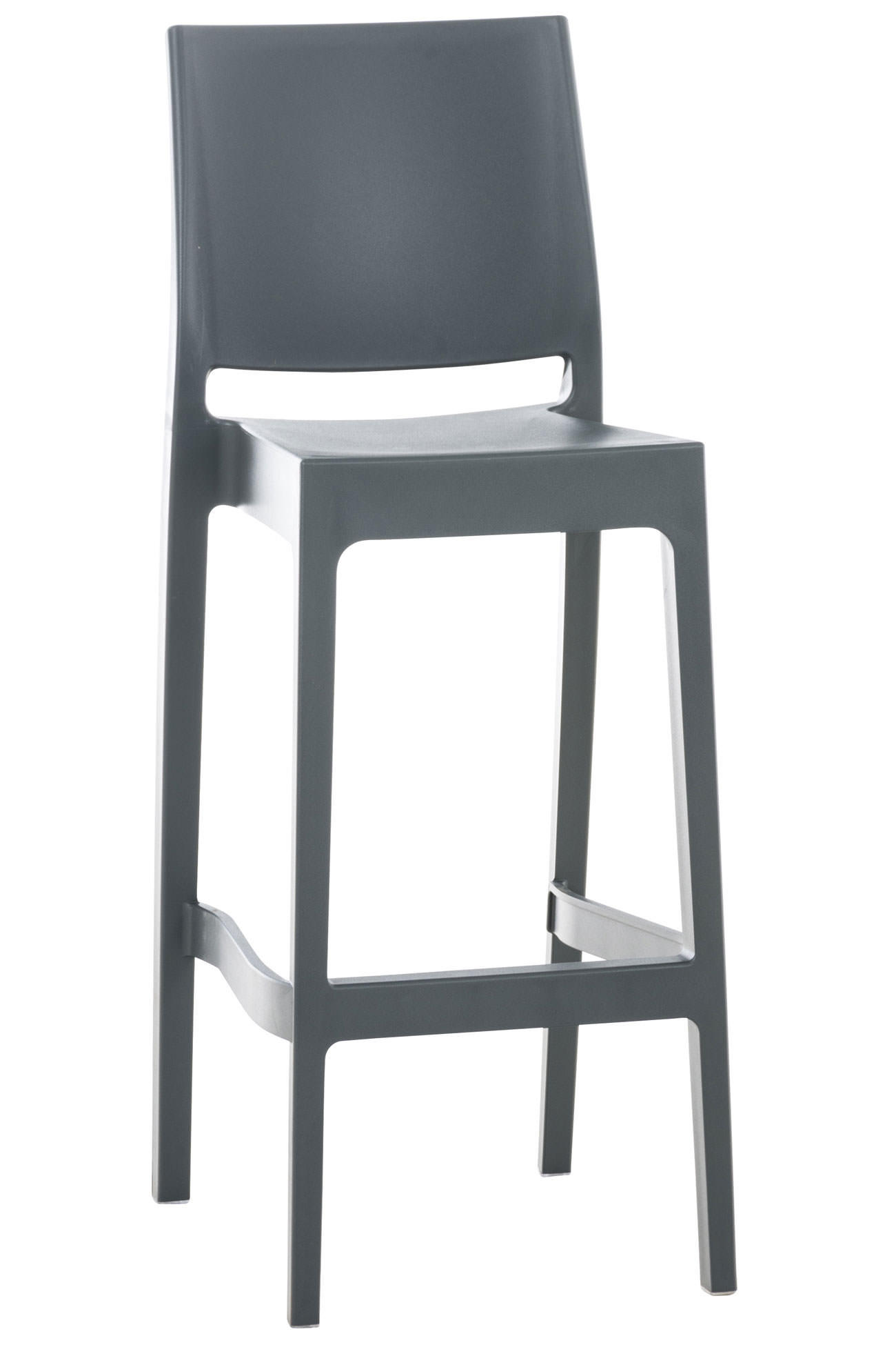BARHOCKER MIAMI Dunkelgrau Kunststoff - Dunkelgrau, Kunststoff (45/105/51cm) - DELUKE