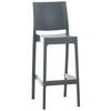 BARHOCKER MIAMI Dunkelgrau Kunststoff - Dunkelgrau, Kunststoff (45/105/51cm) - DELUKE