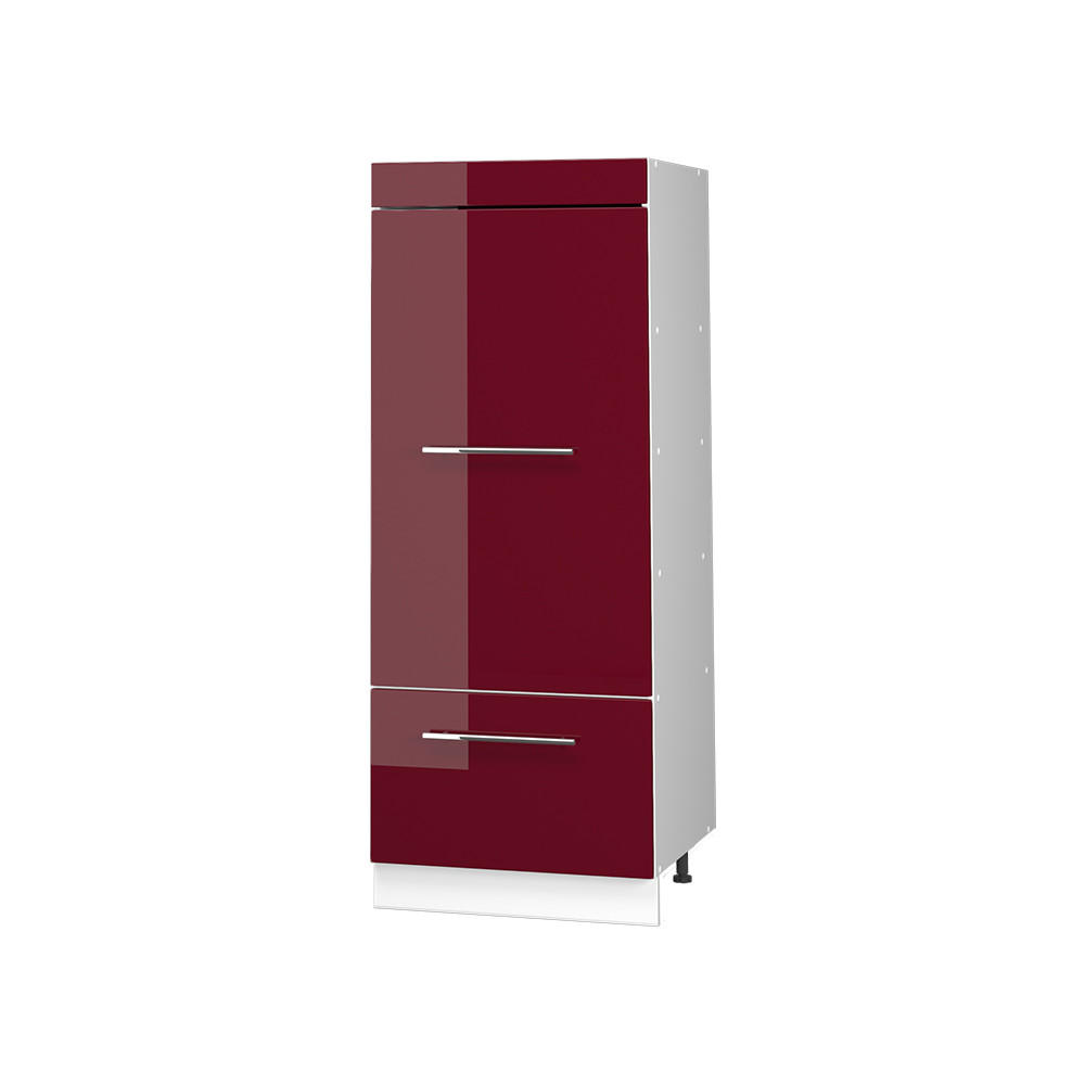 KÜCHENVORRATSSCHRANK Fame-Line, Bordeaux Hochglanz/Weiß, 60 cm - Bordeaux/Weiß, Holzwerkstoff (60/153.6/58.1cm) - Vicco