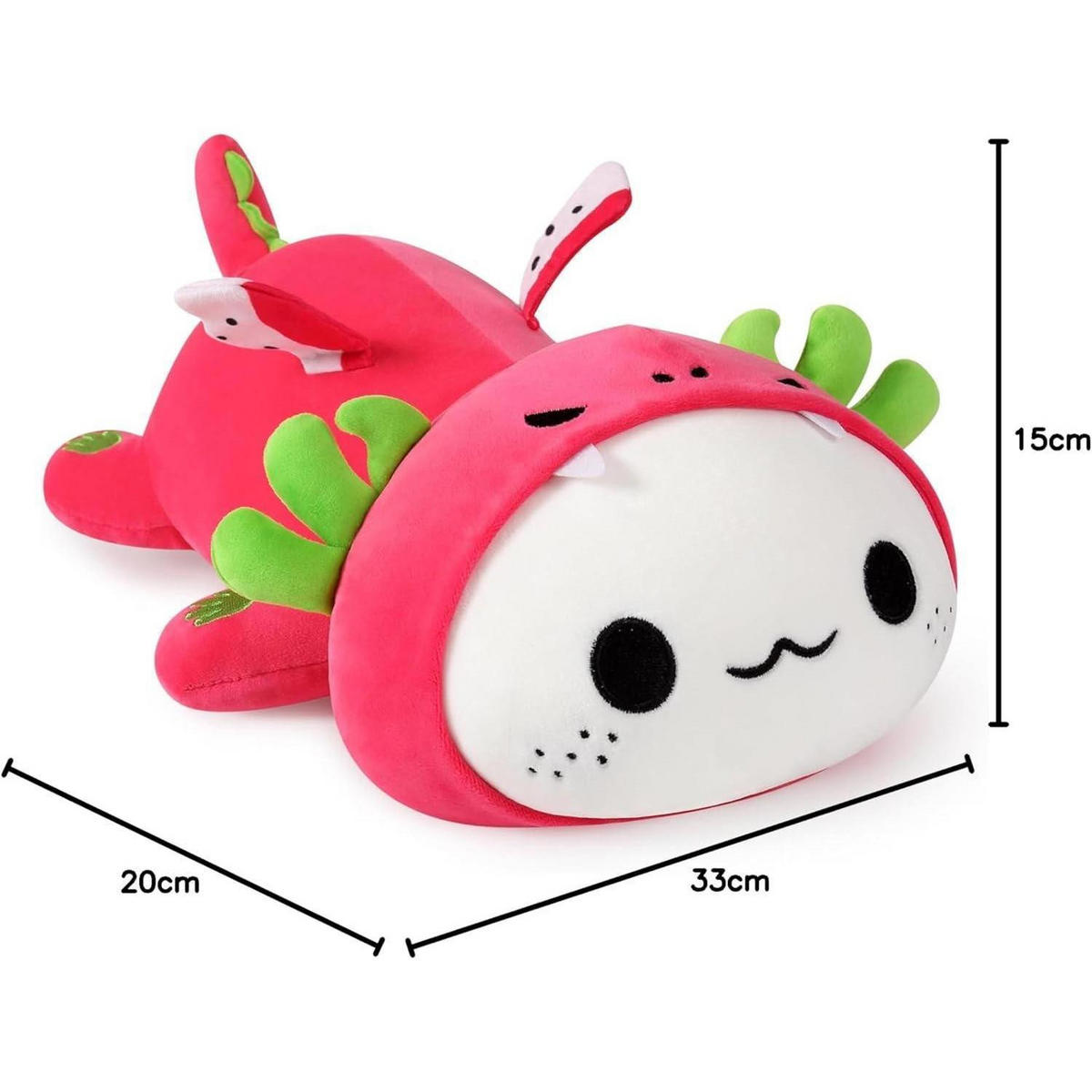 PLÜSCHTIER Axolotl Drachenfrucht 33 cm - Rot, Textil (20/33cm)