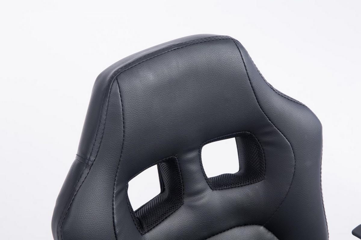 BÜROSTUHL Funny, Kunstleder Schwarz/Schwarz - Schwarz, Kunststoff/Textil (56/93/59cm) - TPFLiving
