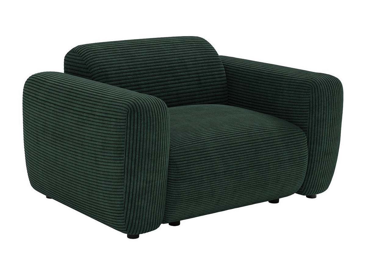 SESSEL mit gerader Rückenlehne - 1 Person - stoff - grün Pogni - Grün, Textil (130/67/97cm) - Vente-Unique