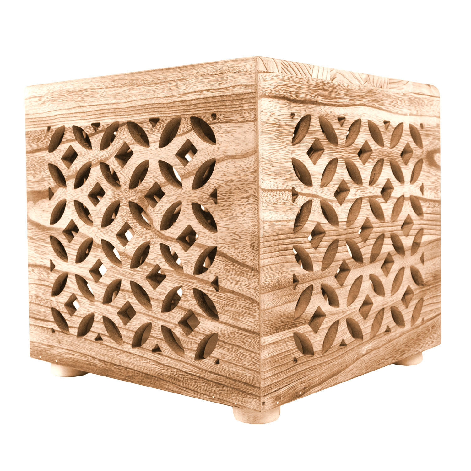 BEISTELLTISCH Holz - Braun, Holz (40/40/38cm) - Homestyle4u