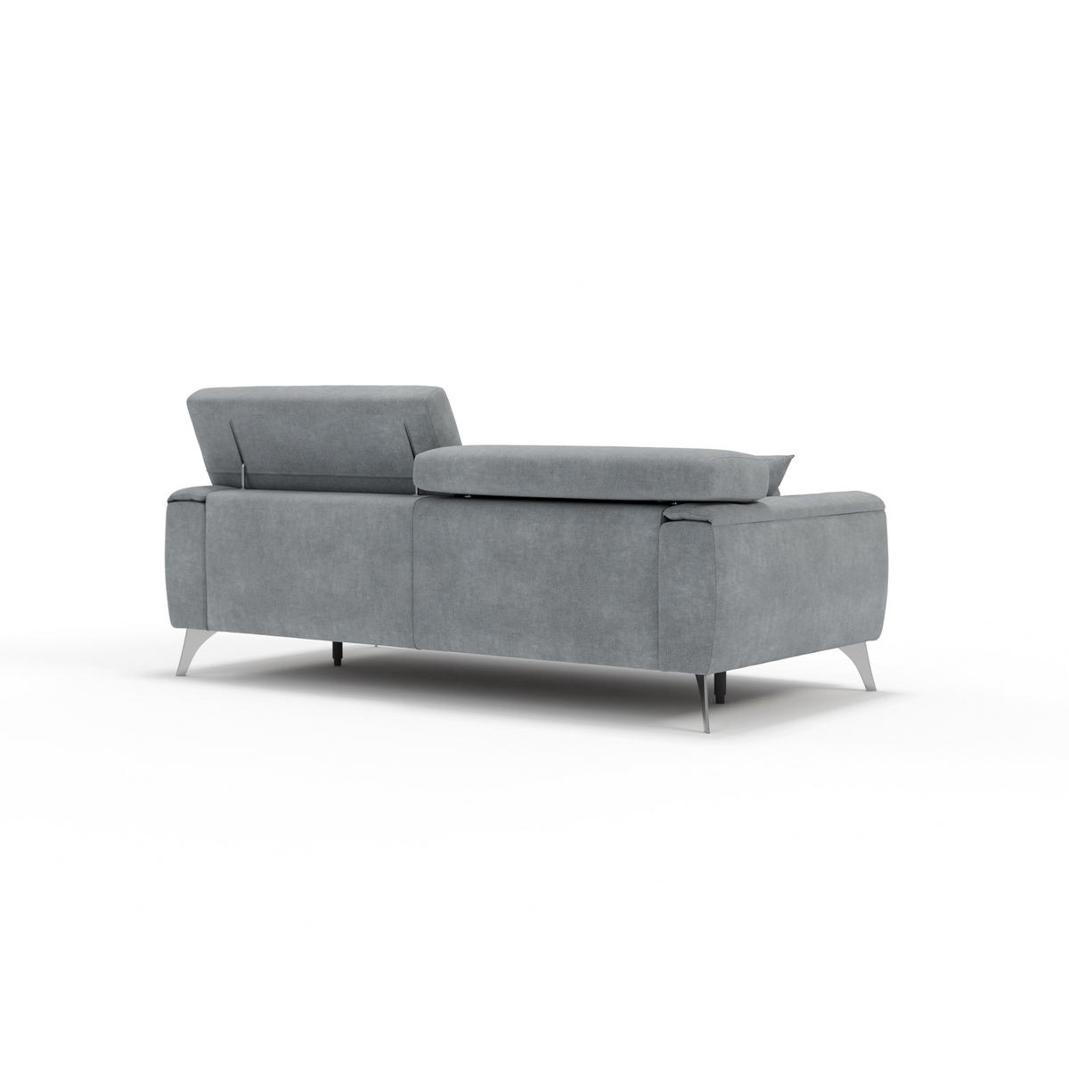 LINEARSOFA Caravaggio - Hellgrau, Textil (199/73/102cm) - Divani.store