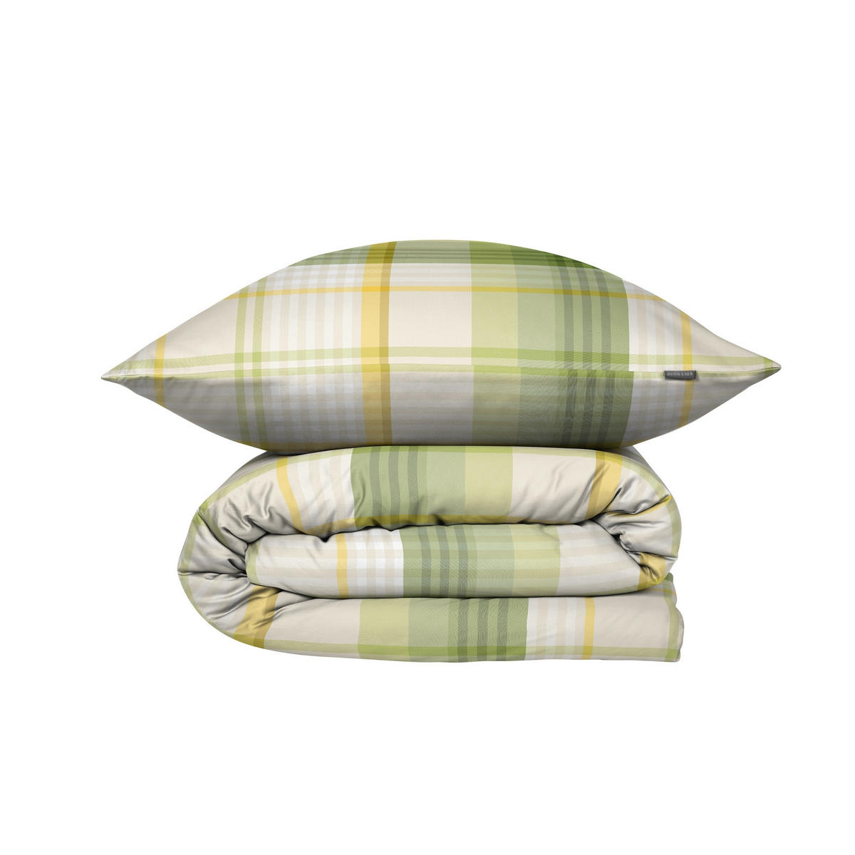 BETTWÄSCHESET Mosa - Renforcé - 2-teilig - 155 x 220 cm - Grün - Grün, Textil (155/220cm) - SCHIESSER