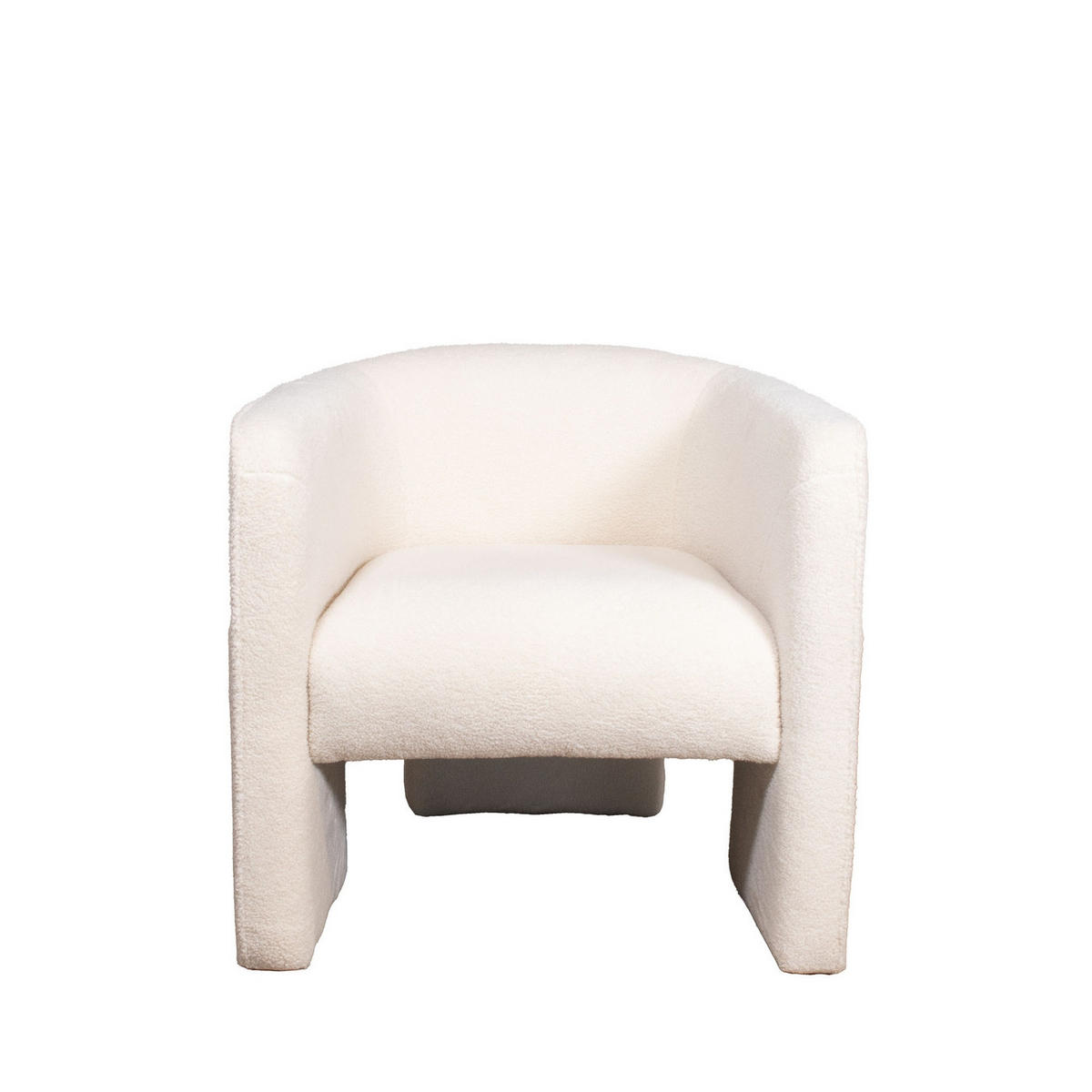 SESSEL aus Teddy Stoff, weiß - Weiß, Textil (69/67/69cm) - Giga Meubel