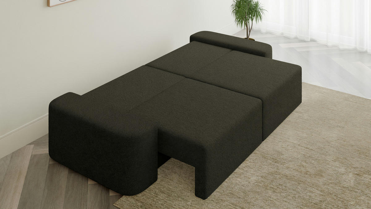 SOFA Lisbon - Grün (Arena 12) - Grün, Holzwerkstoff (268/85/110cm)