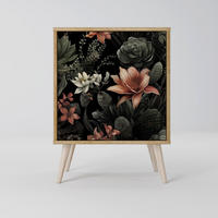 SIDEBOARD SECRET VERDURE, Eichefarben, 57,5x42x77,5 cm, Schräge Buchenholzfüße - Eichefarben/Buchefarben, Holzwerkstoff/Buchenholz (57.5/77.5/42cm) - SpaceRebels