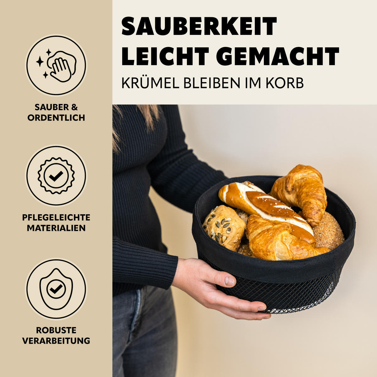OBSTSCHALE, schwarz, Metall - Schwarz, Metall (25/11cm) - eluno