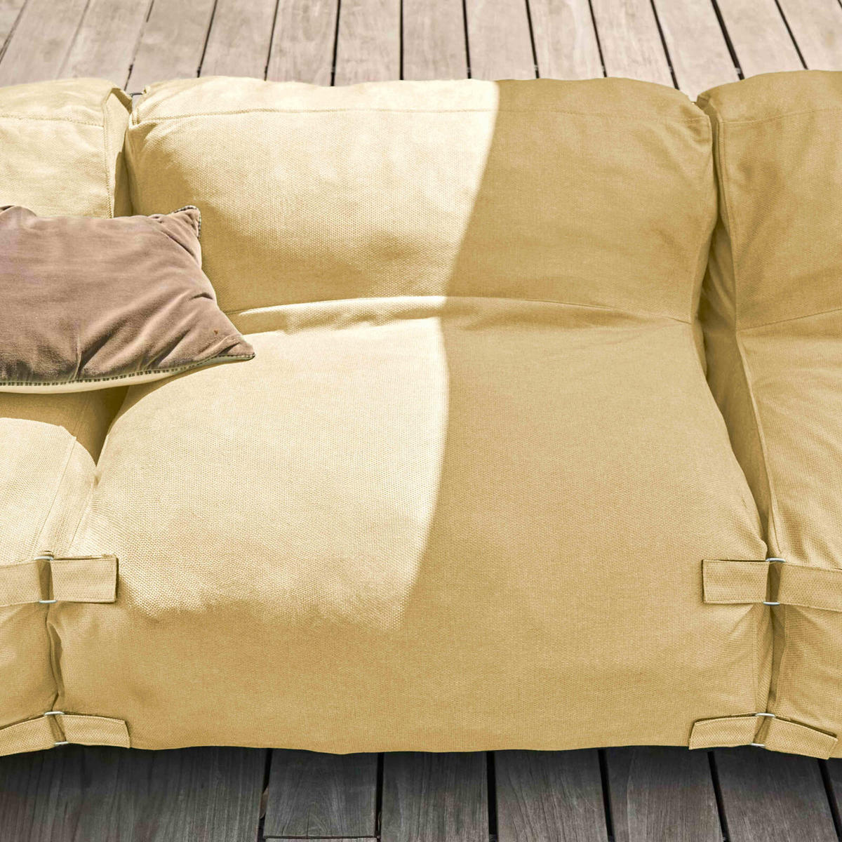 SESSEL, Hellgelb - Gelb, Textil - Oviala