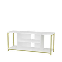 TV-ELEMENT Rinaldo Gold Weiß - Goldfarben/Weiß, Holzwerkstoff (120/51/35cm) - Decorotika