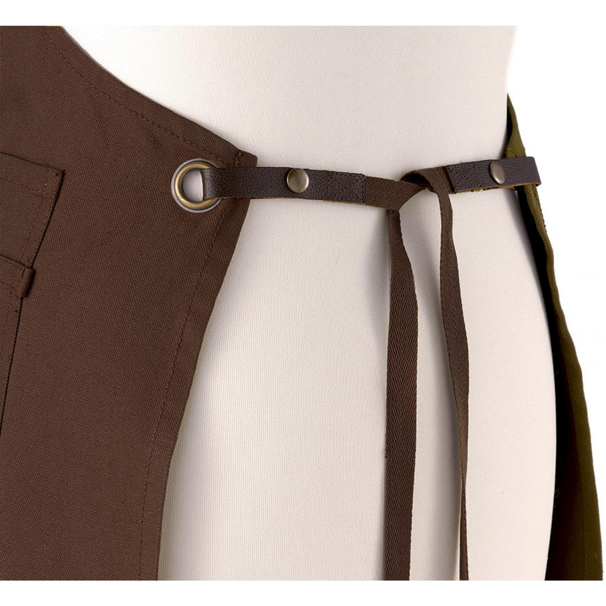 KÜCHENSCHÜRZE Léo kaffee 70 x 90 cm - Braun, Textil (70/90cm) - Winkler