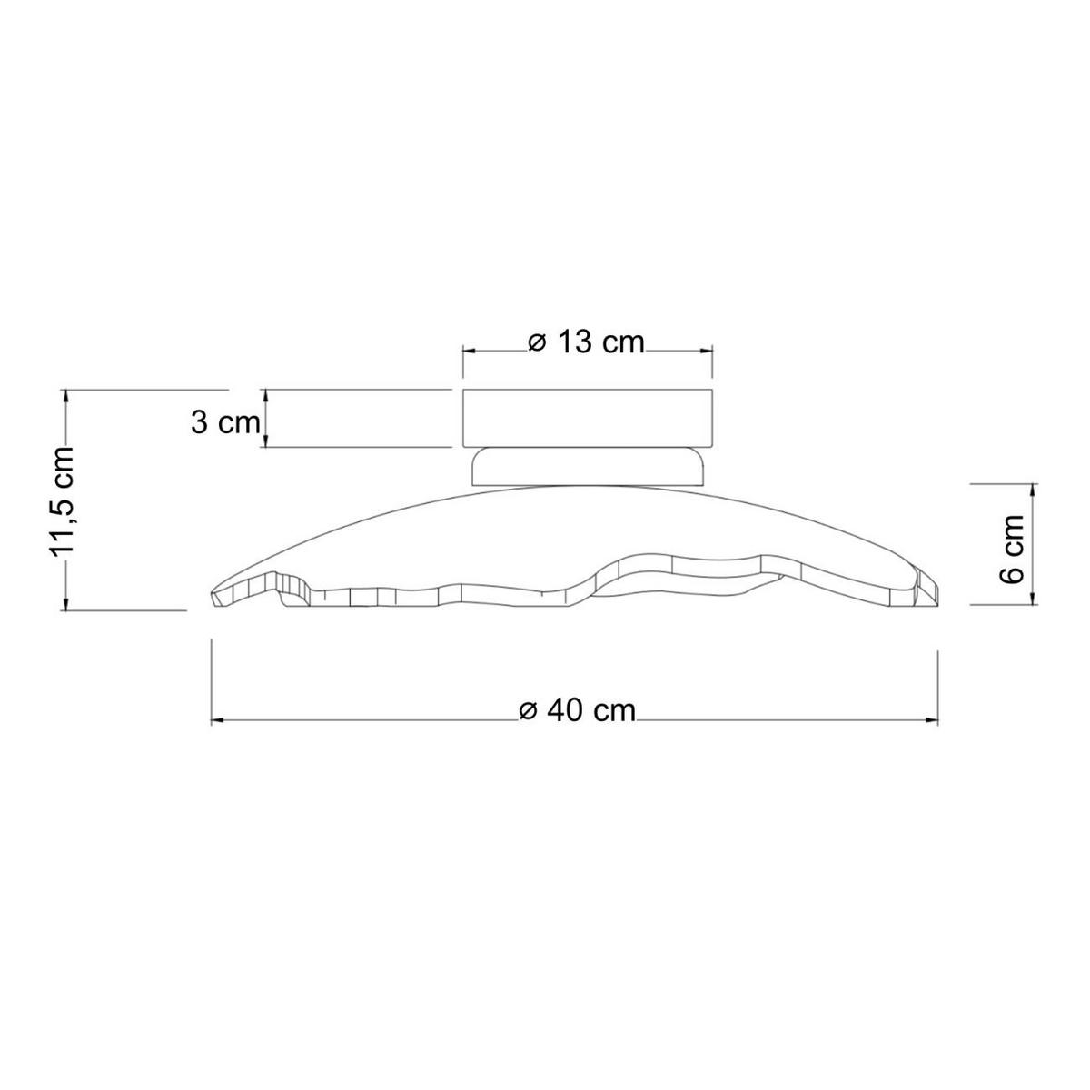 DECKENLEUCHTE Lioria, Schwarz und Bernstein, 11cm - Bernsteinfarben, Glas (11/40/40cm) - KOSILUM