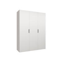 DREHTÜRENSCHRANK Malaga 150 - Weiß, Holzwerkstoff (150/202/52cm) - MIRJAN24