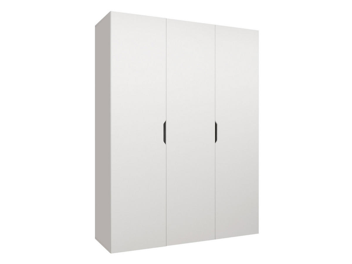 DREHTÜRENSCHRANK Malaga 150 - Weiß, Holzwerkstoff (150/202/52cm) - MIRJAN24