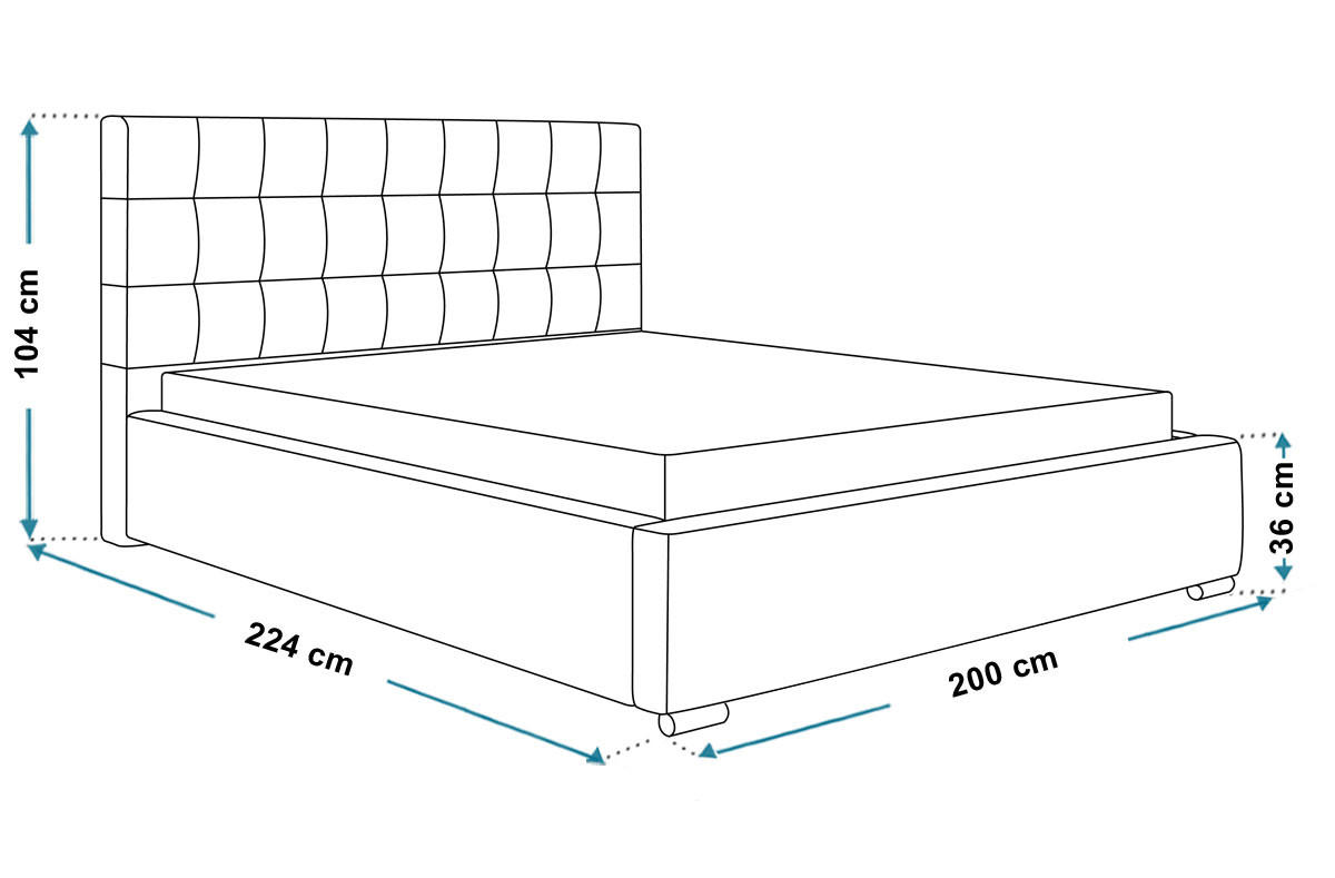 BETT Grau BEN 2 Mit Bettkasten 180x200 cm - Grau, Textil (180/200cm) - Sepro Meble