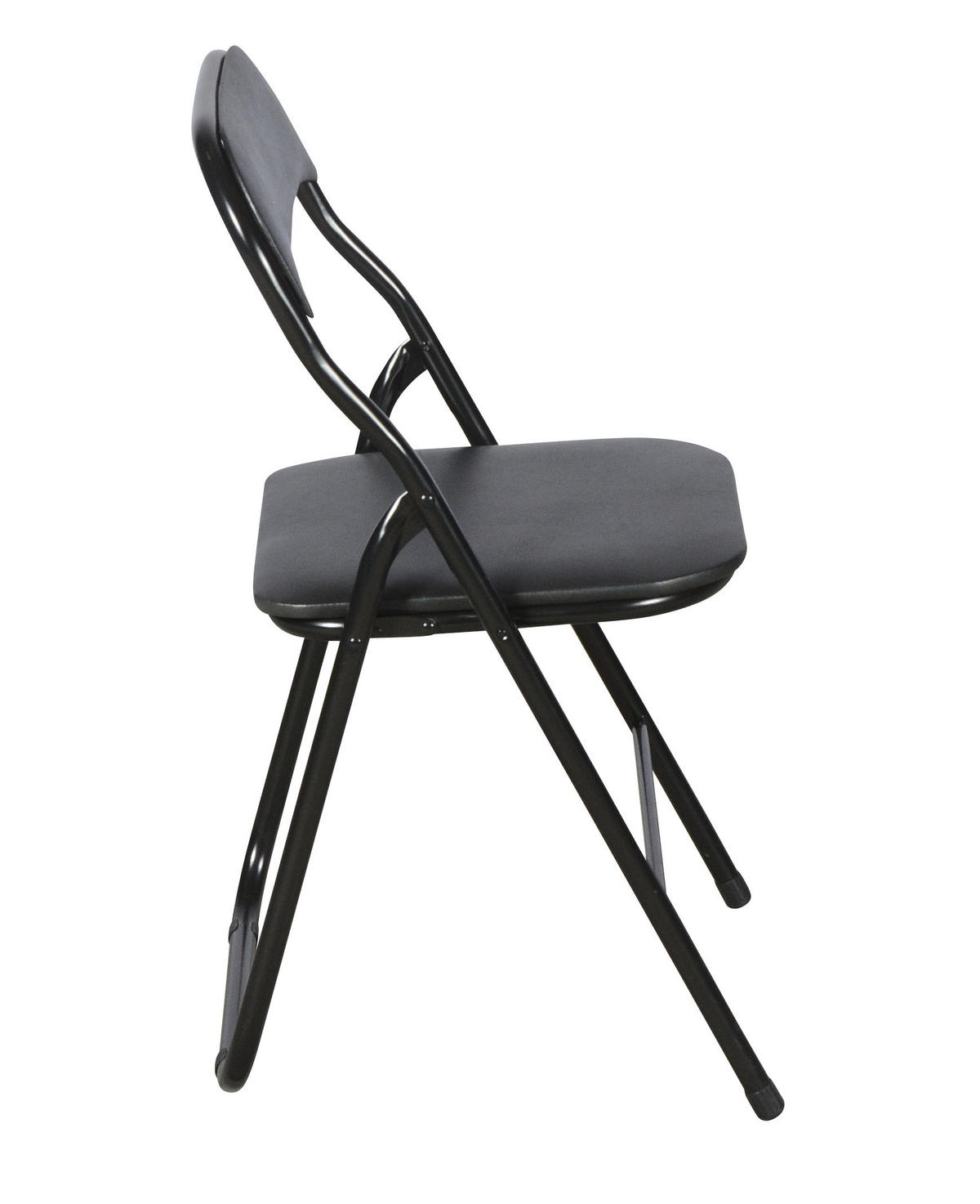 KLAPPSTUHL, Mihe, Stühle Schwarz, Metall, 45 x 44 x 78 cm, 4-teilig - Schwarz, Textil/Metall (45/78/44cm) - ebuy24