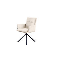 ESSZIMMERSTUHL KYRA Cremeweiß Velvet - Creme/Schwarz, Kunststoff/Textil (64/88/61cm) - KAWOLA