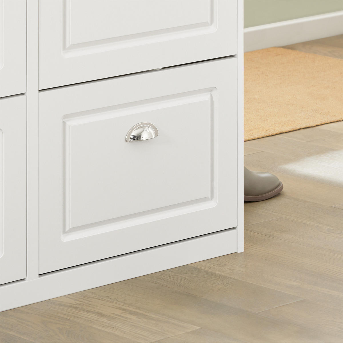 SCHUHSCHRANK Weiß - Weiß, Holzwerkstoff (105/82/24cm) - SoBuy