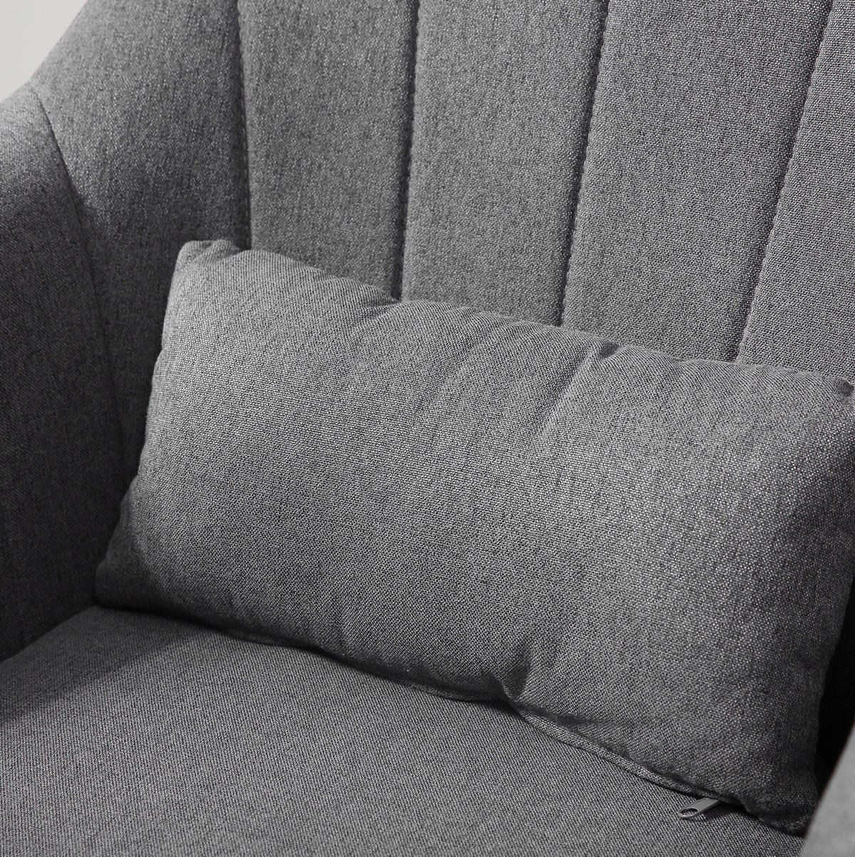 DREHSTUHL 60/91/60 cm Dunkelgrau aus Polyester höhenverstellbar - Dunkelgrau, Kunststoff (60/91/60cm) - OKMYHOME