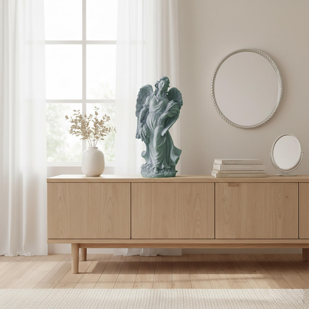 VRTNI angel - siva, umetna masa (23/46.5/14cm) - Relaxdays