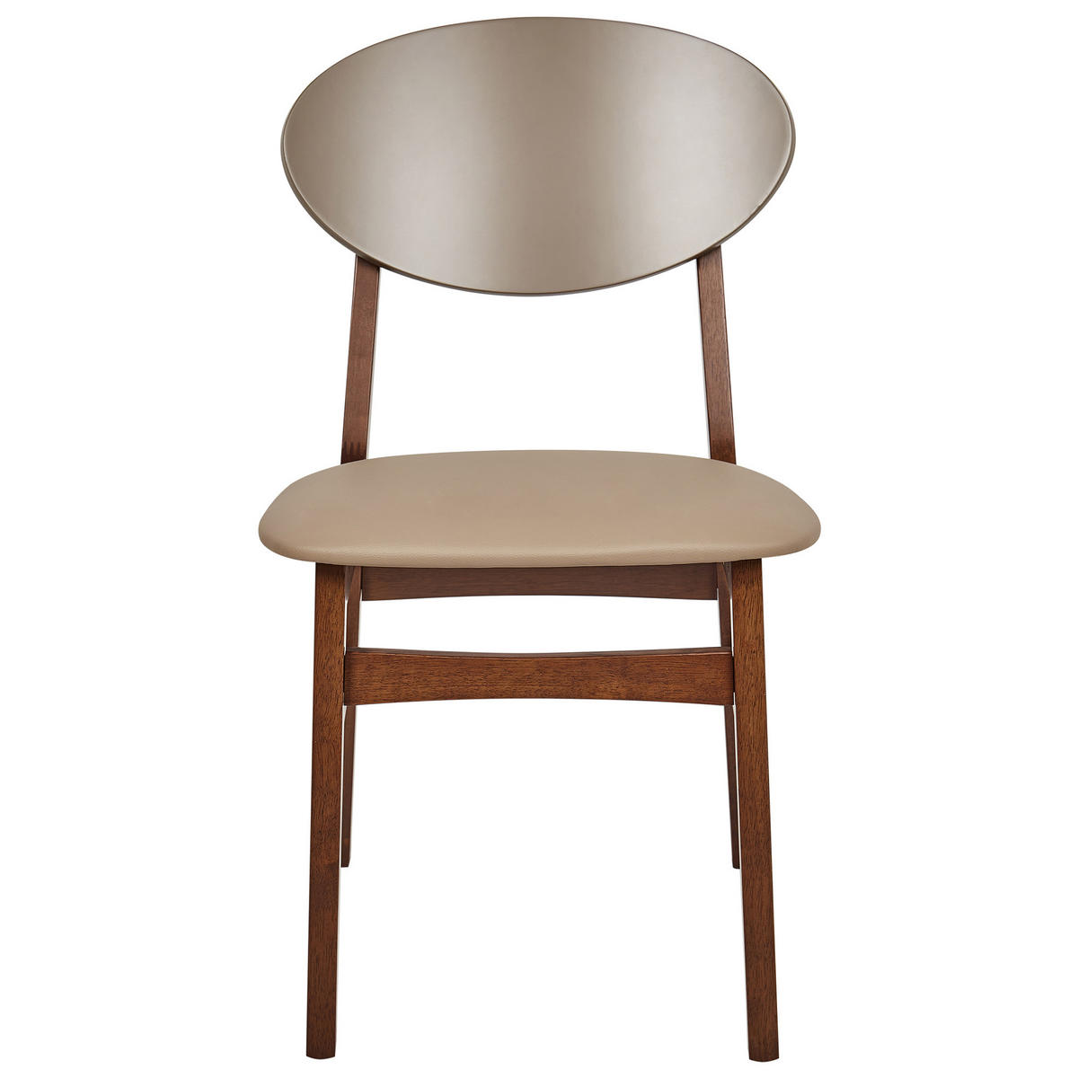 ESSZIMMERSTUHL 2er-Set Holz Hellbraun/Braun Amery - Hellbraun, Holz (45/80/50cm) - Beliani