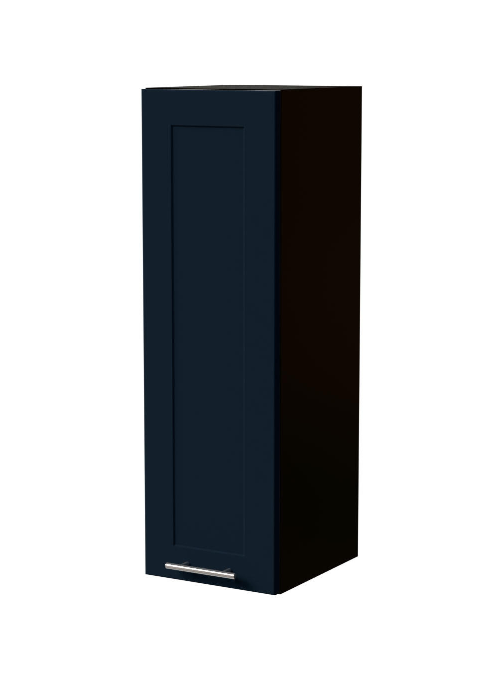 HÄNGESCHRANK Oslo W4/30 Schwarz / Indigo Matt 30 / 32,5 / 96cm - Schwarz/Dunkelblau, Holz/Holzwerkstoff (30/96/32.5cm) - Feldmann-Wohnen