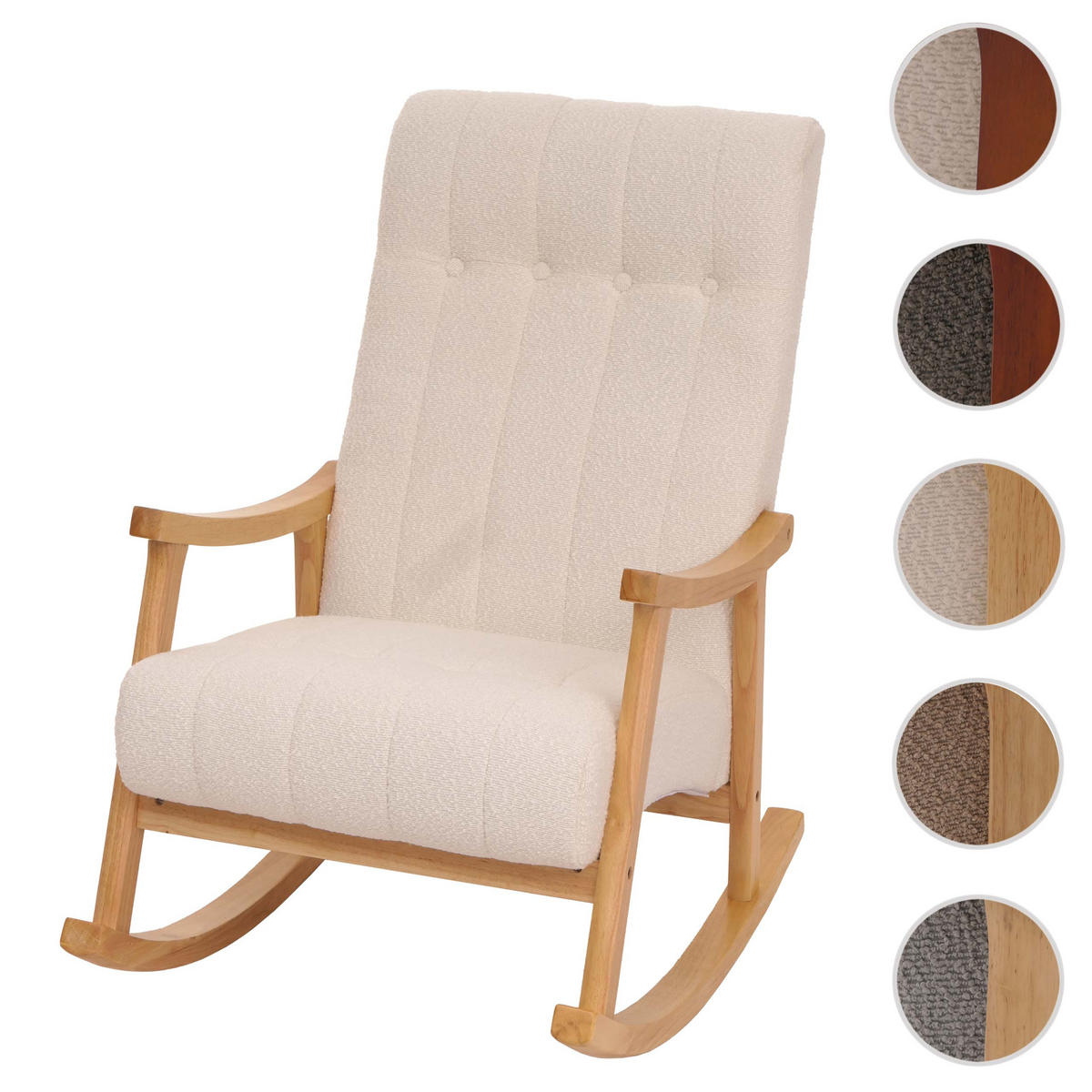 SCHAUKELSTUHL Cremeweiß - Weiß, Textil (64/97/85cm) - MCW