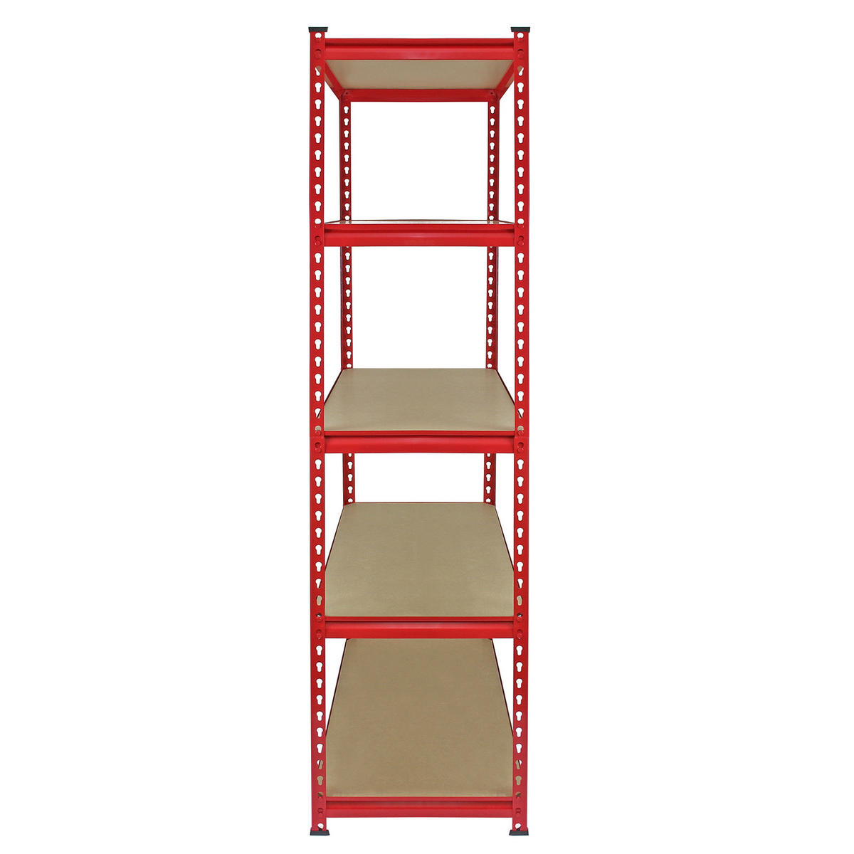 LAGERREGAL 5 x Z-Rax Rot 90cm mit Gratis Gummihammer - Rot, Metall (90/180/45cm) - Monstershop