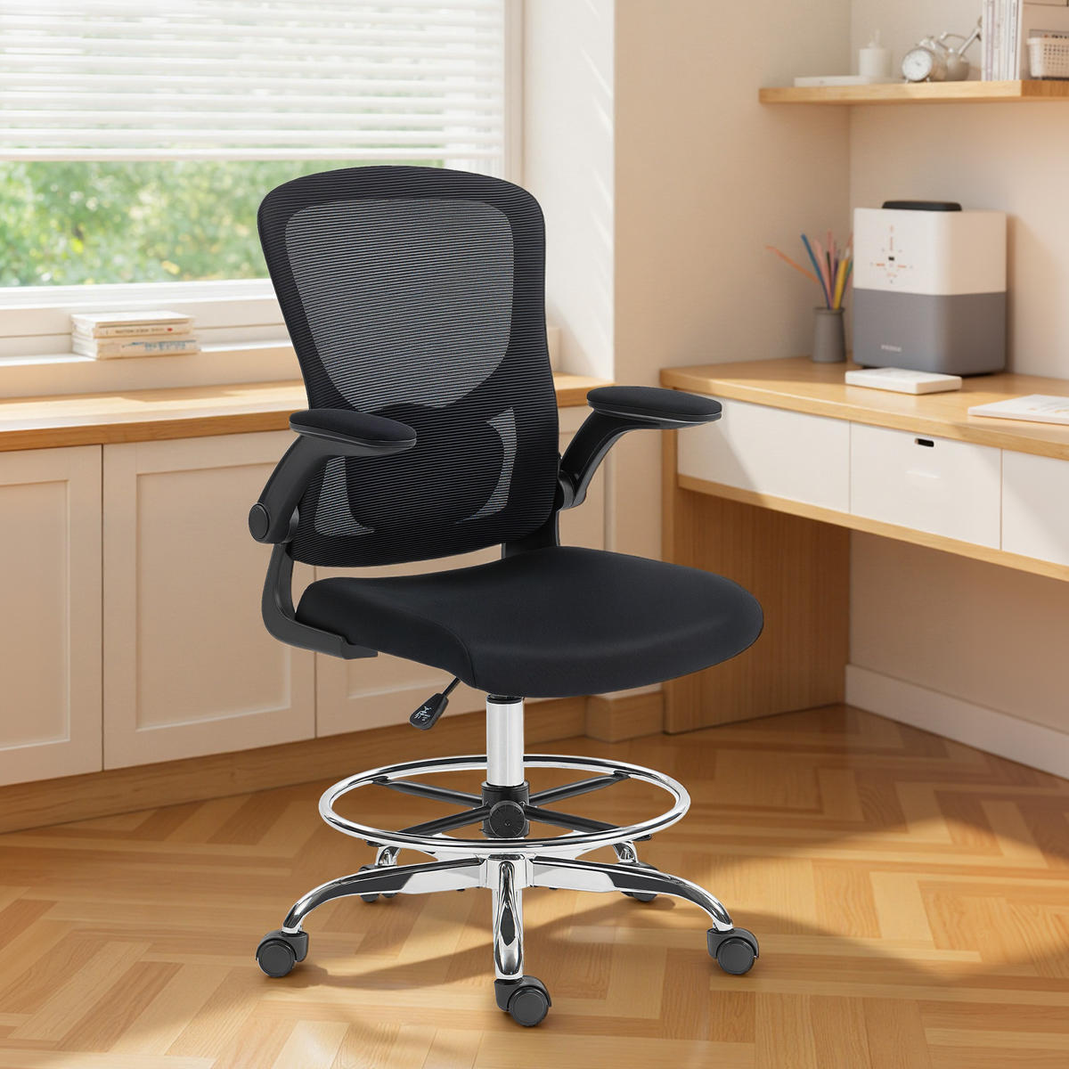 DREHSTUHL DE-05254 Lendenstütze, höhenverstellbar & drehbar Schwarz - Schwarz, Metall (60/132/60cm) - ComfortXL