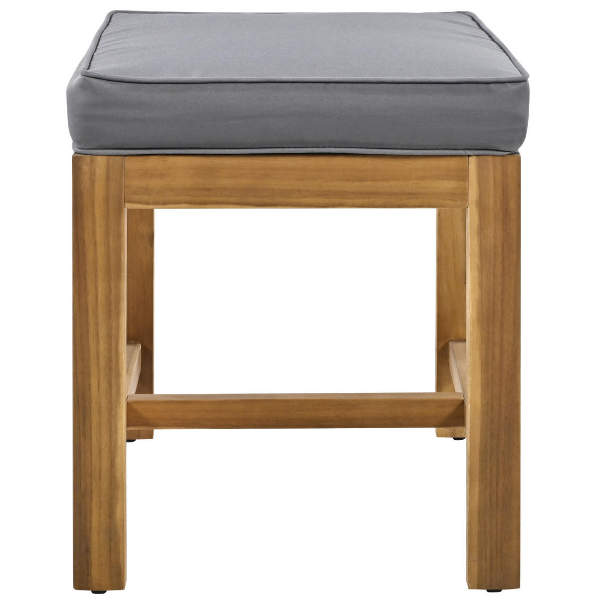 GARTENSET 187x187x71cm grau aus Akazie und Seil, waschbar - Grau, Textil - Modfu