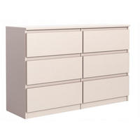 KOMMODE mit 6 Schubladen 120 cm Kaschmir - Kaschmir, Holzwerkstoff (120/78.5/39cm) - MebLocker