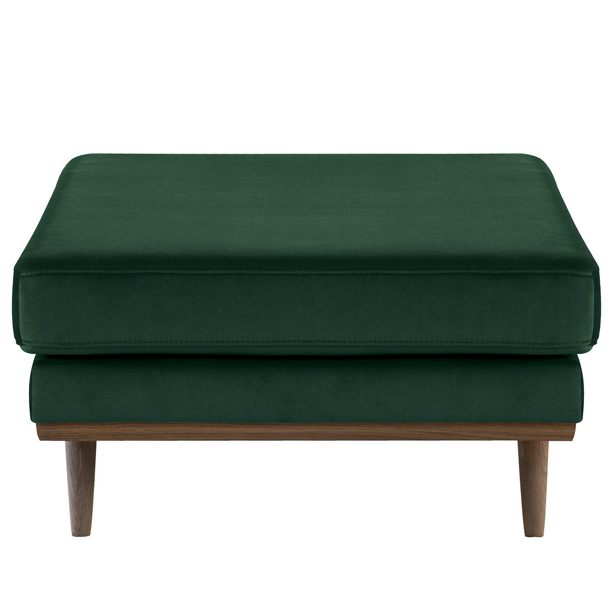 HOCKERBANK - Eichefarben/Grün, Eichenholz/Textil (180/43/81cm) - home24