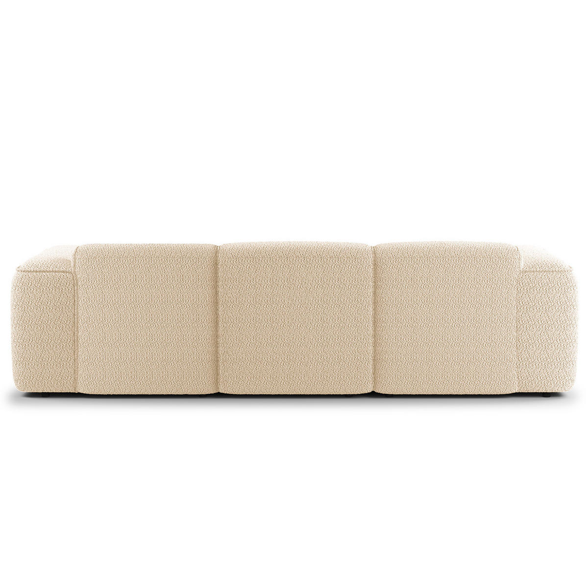 3-SITZER ECKSOFA mit Longchair - Beige/Schwarz, Kunststoff/Textil (251/173cm) - home24