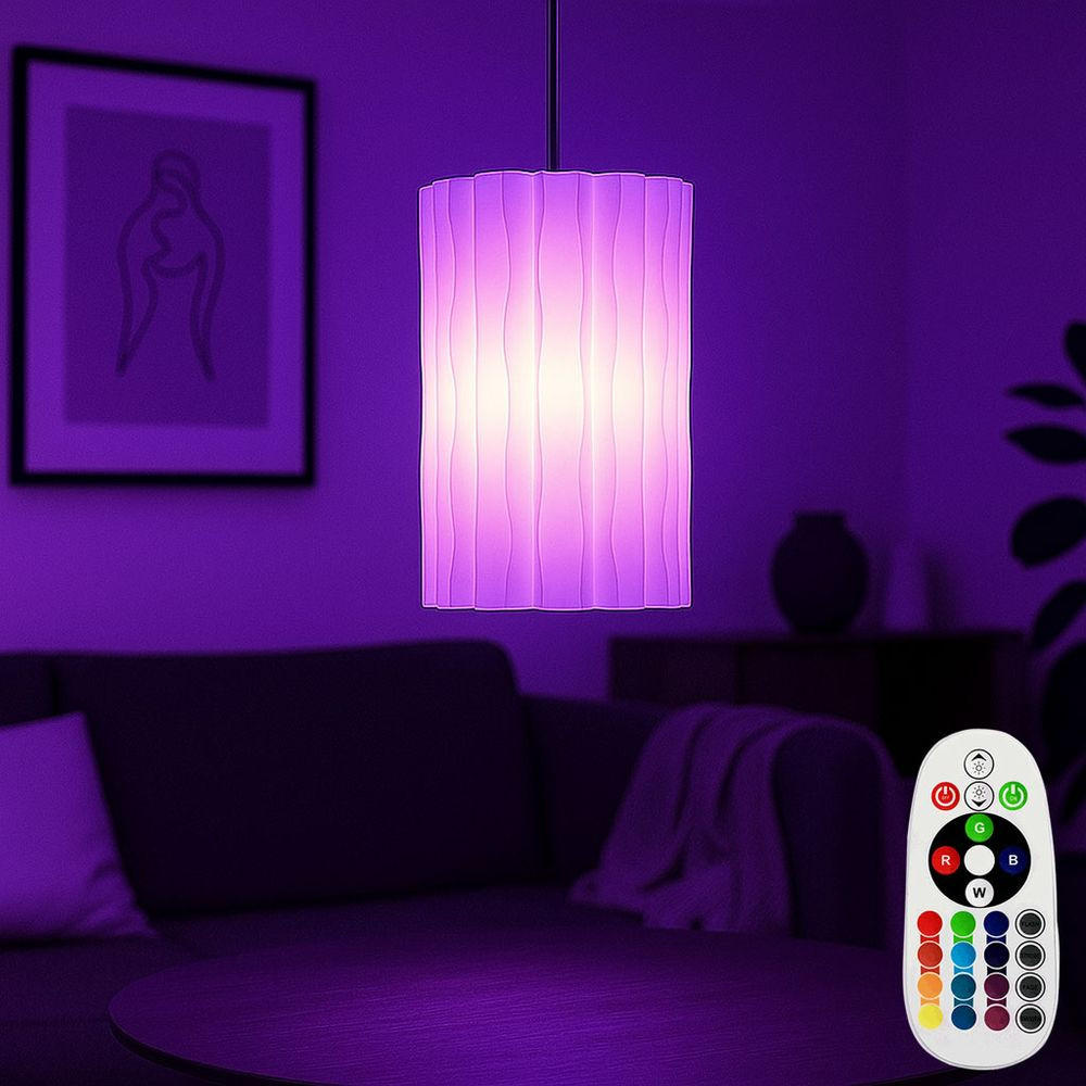 LED HÄNGELEUCHTE Elena Weiß - Weiß, Kunststoff (27/27/135cm)