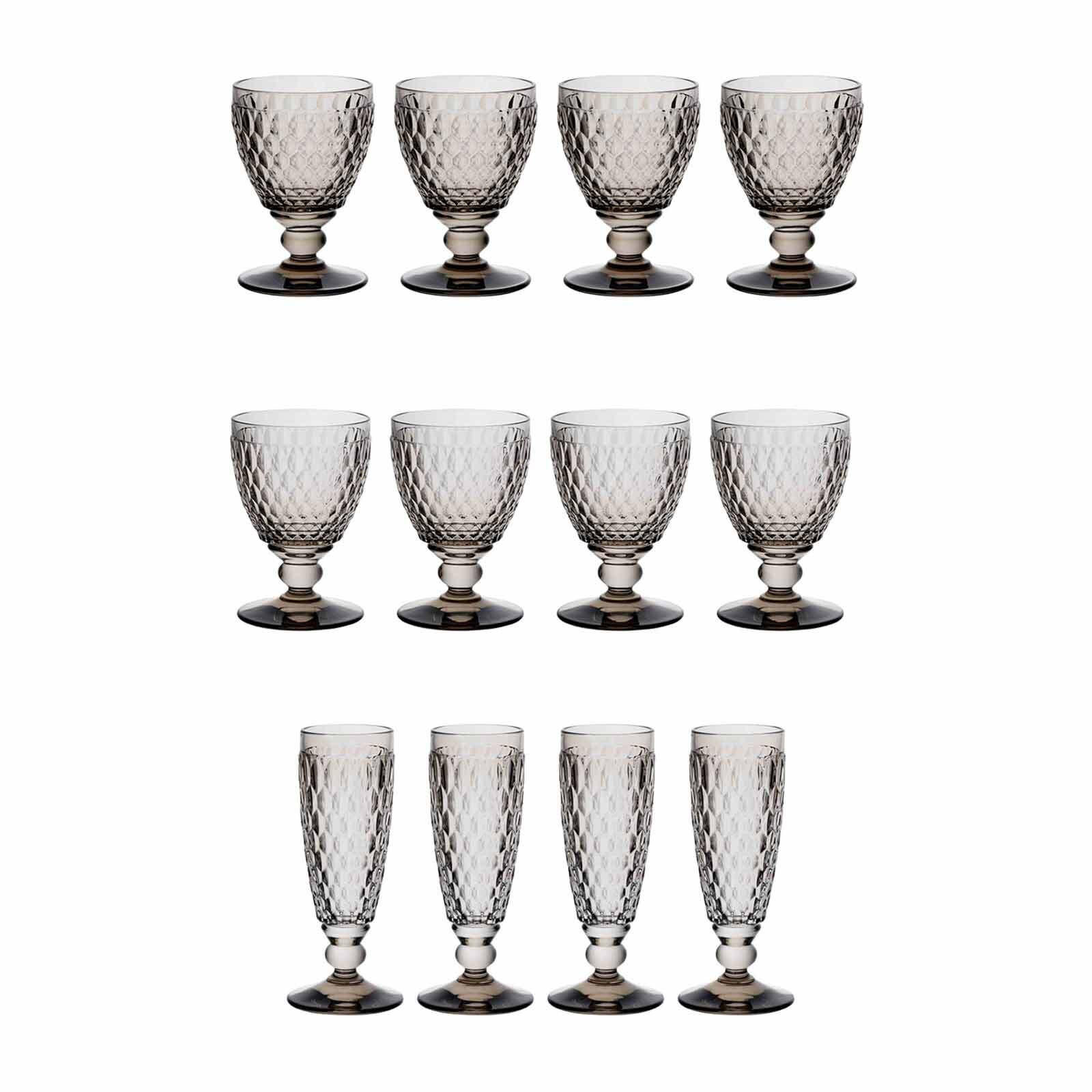 WASSER-, WEIN- UND SEKTGLÄSER Boston Coloured Smoke 12er Set - Grau, Glas - Villeroy & Boch