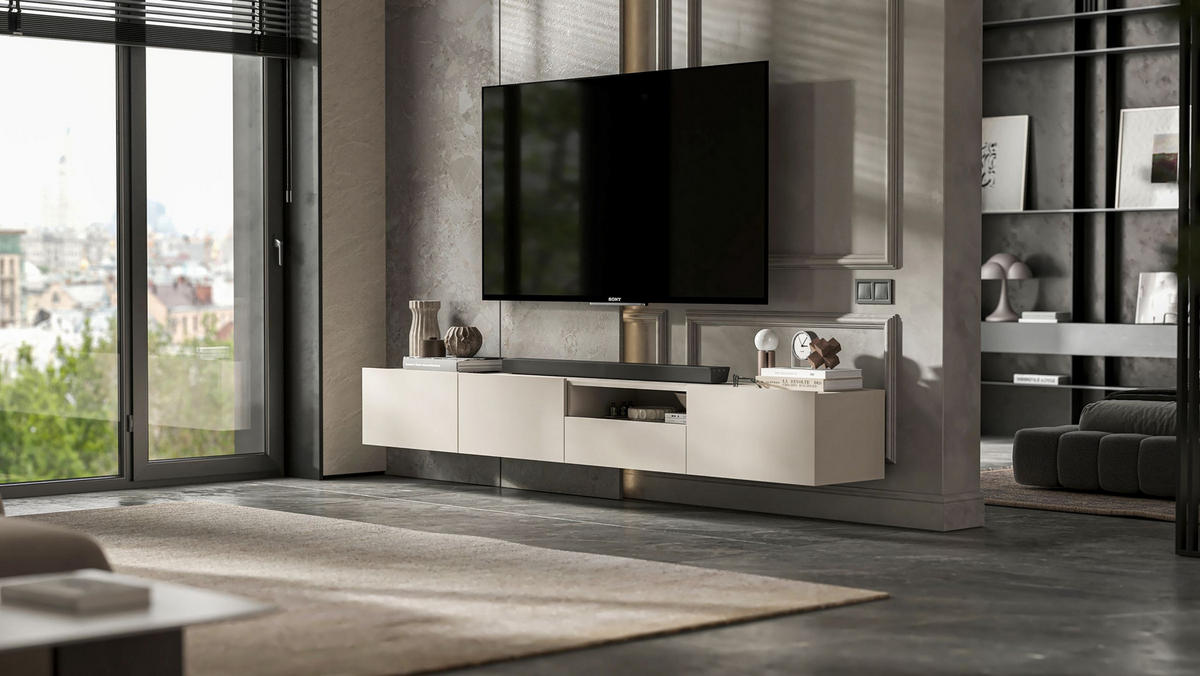 TV-SCHRANK Enjoy Kaschmir matt 120 cm - Kaschmir, Holzwerkstoff (120/30/35cm) - Meble Lindner