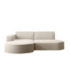 ECKSOFA Modena Studio, Cord Stoff Beige Links - Beige, Holzwerkstoff/Textil (165/236cm) - Kaiser Möbel