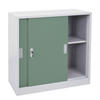AKTENSCHRANK Grün - Grün, Metall (90/90/45cm) - MCW
