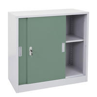 AKTENSCHRANK Grün - Grün, Metall (90/90/45cm) - MCW