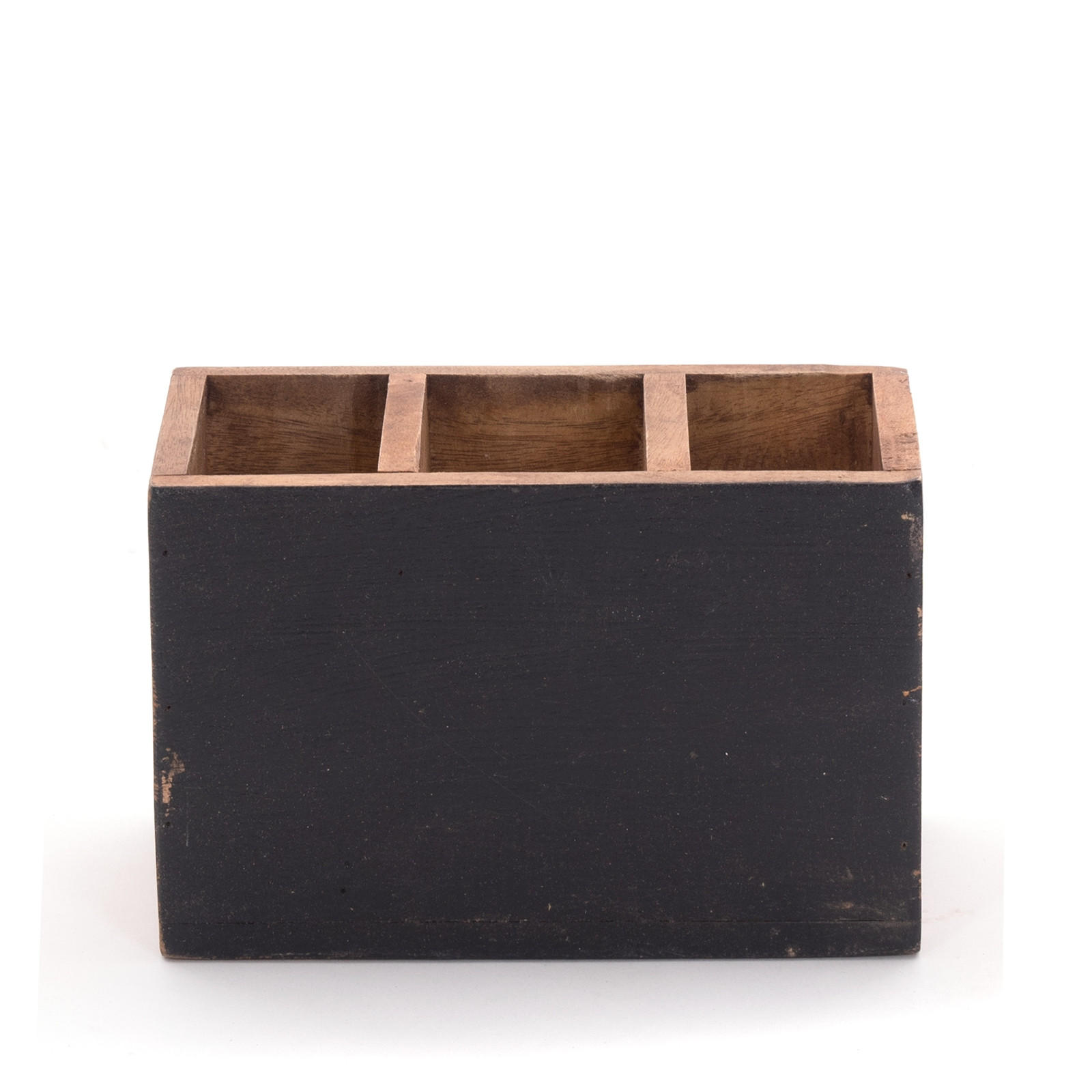 BESTECKKASTEN Note Mahagoni Holz, beschriftbar naturfarben-schwarz - Naturfarben, Holz (18/12/10cm) - DESIGN DELIGHTS
